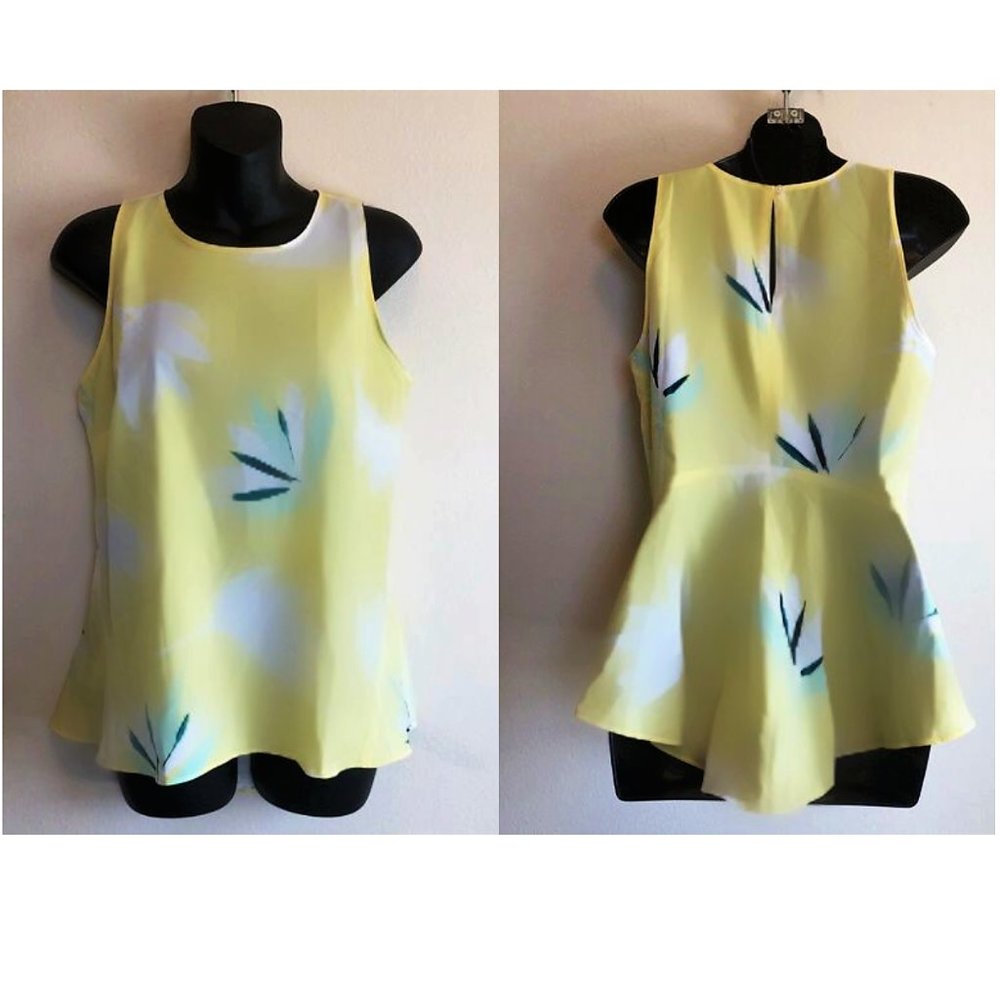 Ann Taylor Factory Yellow Sleeveless Blouse - XSP